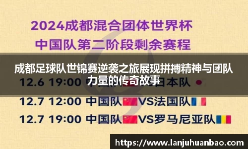 成都足球队世锦赛逆袭之旅展现拼搏精神与团队力量的传奇故事